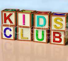 Blocks Spelling Kids Club As Symbol for Childrens Fun