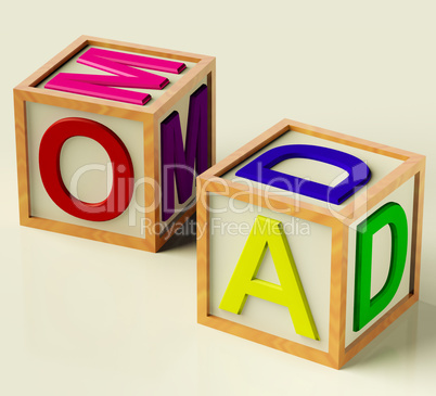 Kids Blocks Spelling Mom And Dad As Symbol for Parenthood