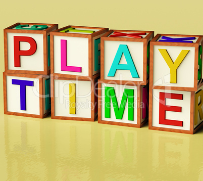 Kids Blocks Spelling Play Time As Symbol for Fun And School