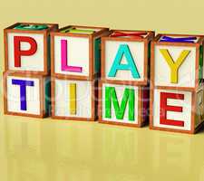 Kids Blocks Spelling Play Time As Symbol for Fun And School