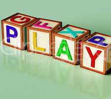 Kids Blocks Spelling Play As Symbol for Fun And School