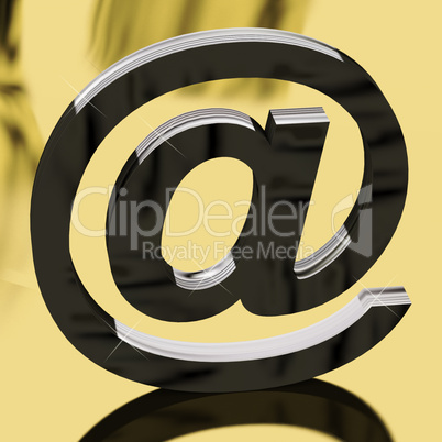 Silver Email Sign Representing Internet Mail And Communication.