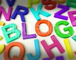 Letters Spelling Blog As Symbol for Weblog And Blogging