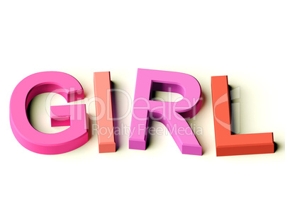 Kids Letters Spelling Girl As Symbol for Kids And Childhood