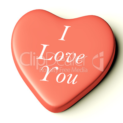 Pink Heart With I Love You As Symbol for Valentines Day