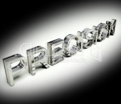 Letters Spelling Precision With A Shiny Finish Representing Indu