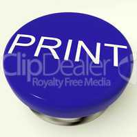 Print Button As Symbol For Printing Or Printer