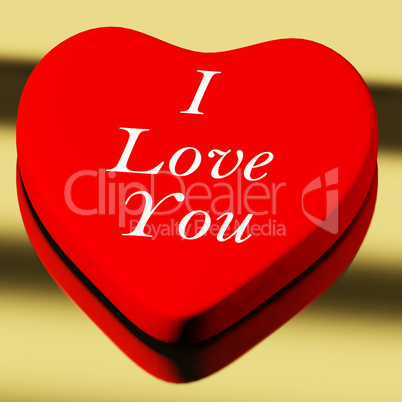 Red Heart With I Love You As Symbol for Valentines Day