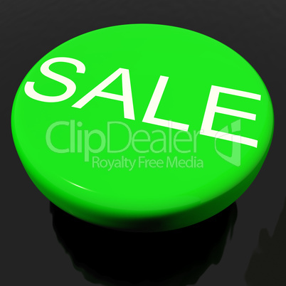 Sale Button As Symbol For Discounts Or Promotion