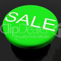 Sale Button As Symbol For Discounts Or Promotion