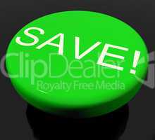 Save Button As Symbol For Discounts Or Promotion