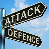 Attack Or Defence Directions On A Signpost