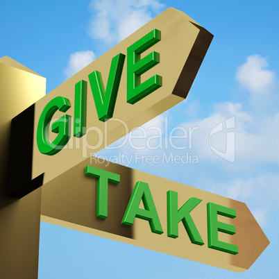 Give Or Take Directions On A Signpost