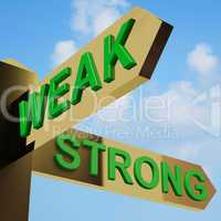 Weak Or Strong Directions On A Signpost