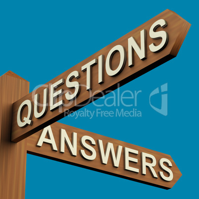 Questions Or Answers Directions On A Signpost