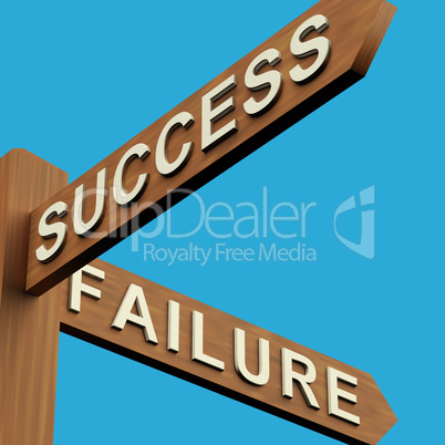 Success Or Failure Directions On A Signpost