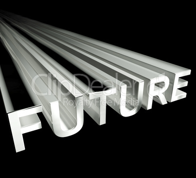Future Text In White And 3d As Symbol For Improvement And Opport