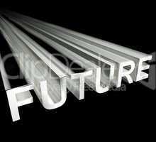 Future Text In White And 3d As Symbol For Improvement And Opport