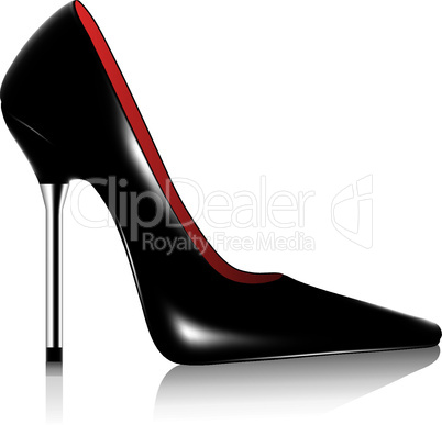 vector high heel shoe