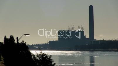 Cape cod power plant silhouette