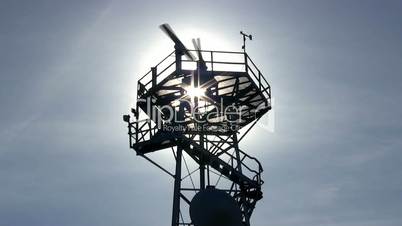 Marine traffic control radar tower; 2