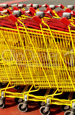 close up of market cart