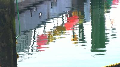 Fishing boat buoy water reflection cape cod