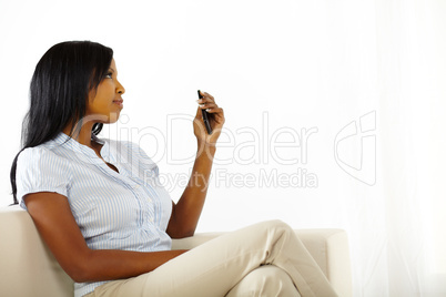 Young woman using a mobile phone