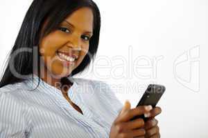 Attractive young woman using a mobile