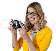 Female photographer with a camera