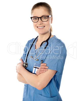 Female doctor smiling