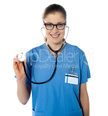 Portrait of a friendly female doctor