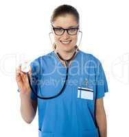 Portrait of a friendly female doctor