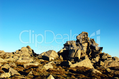 Huge rocks on the top of the mountains