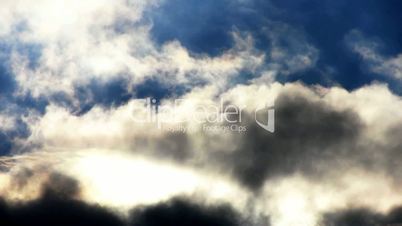 Spectacular clouds cover sky,Altocumulus,dusk,sandstorm.