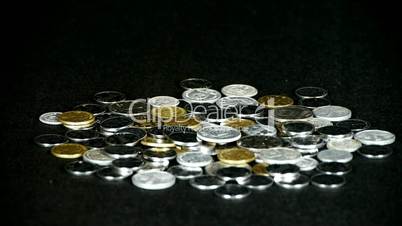 Coin Fall,group of RMB coins.