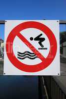 sign - no diving