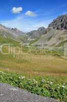 Landscape at the Galibier pass, France