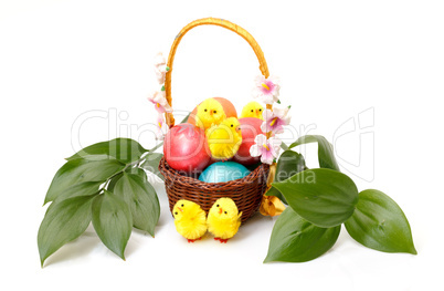 Basket with Easter Eggs