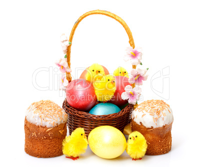 Basket with Easter Eggs