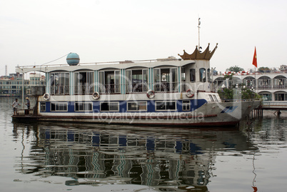 Ship on the lake