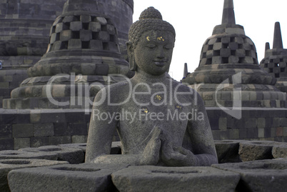 Buddha and stupas