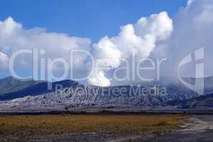 Bromo and clouds