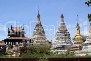 Roof and stupas