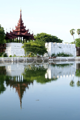 Wall and tower in Mandalay