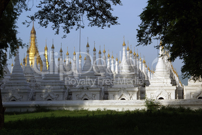 White and golden stupas