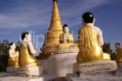 Buddha and monks