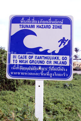 Tsunamy hazard zone, south Thailand