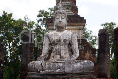 White sitting Buddha