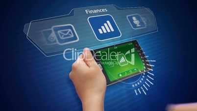 Touchscreen business concept